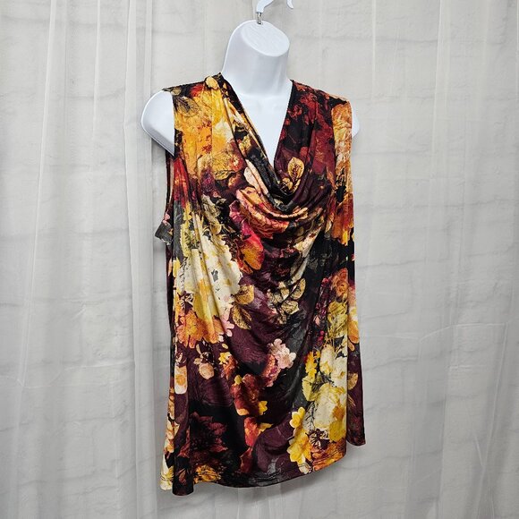 Worthington Tank Floral Goth Whimsigoth Scoop Neck Fairy Rust Burgundy 2X - Picture 3 of 9